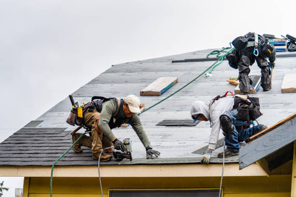 Professional Roofing technician working in Plumsteadville, PA